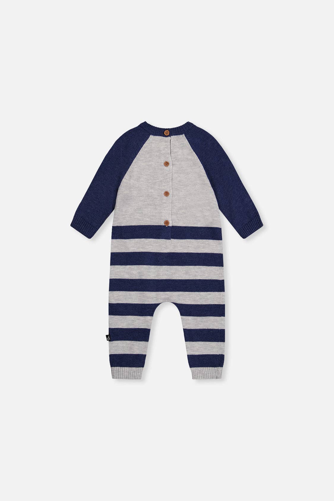 Knitted Intarsia Romper Blue And Orange